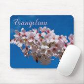 Super Spring Cherry blüht Sakura Individuelle Name Mousepad (Mit Mouse)