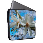 Super Spring Magnolia Blossom Individuelle Name Laptopschutzhülle (Vorne Rechts)