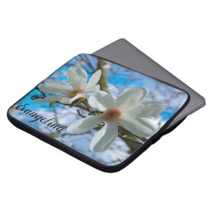 Super Spring Magnolia Blossom Individuelle Name Laptopschutzhülle