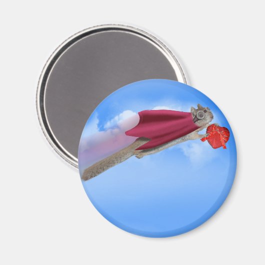 Super Squirrel Valentine Candy Magnet (Vorderseite/Rückseite)