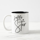 SUPER STAR belohnen moderne schicke Hand schwarz Zweifarbige Tasse (Links)