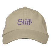SUPER STAR Cap (Khaki) Bestickte Baseballkappe (Vorderseite)