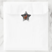 Super Star Chicken Runder Aufkleber (Tasche)