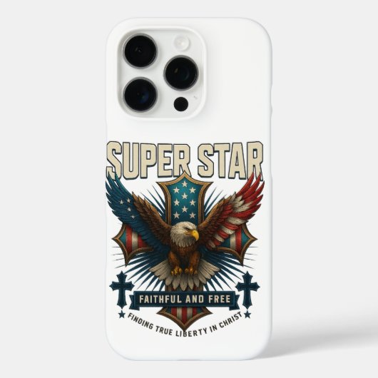 Super Star Eagle Emblem Case-Mate iPhone Hülle (Rückseite)
