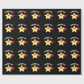 Super Star Funny Astronomie Pun Dark BG Geschenkpapier (Flach)