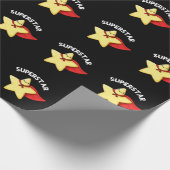 Super Star Funny Astronomie Pun Dark BG Geschenkpapier (Ecke)