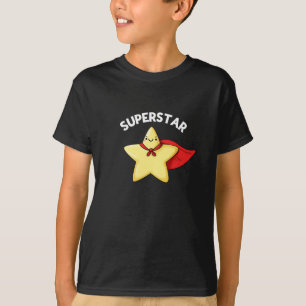 Super Star Funny Astronomie Pun Dark BG T-Shirt