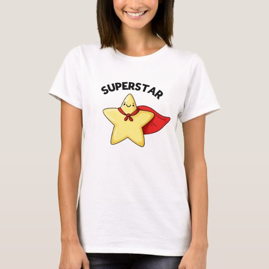 Super Star Funny Astronomie Pun T-Shirt (Vorderseite)