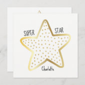 Super Star Gratulationen Gold Star Flat Card (Vorne/Hinten)