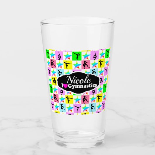 SUPER STAR GYMNAST GIRL DESIGN GLAS (Vorderseite)