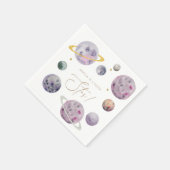 Super Star im Weltraum individuell anpassbar Serviette (Ecke)