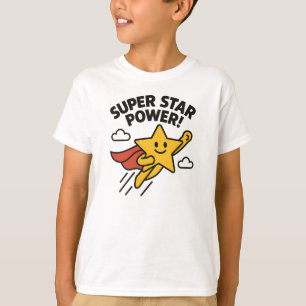 Super Star Power Süßes Gelbes Heldendesign T-Shirt