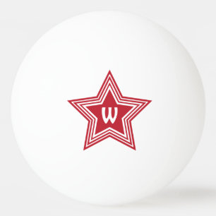 Super Star Red Monogram Tischtennisball