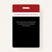 Super Star School Lehrer-Foto Ausweis (Rückseite)