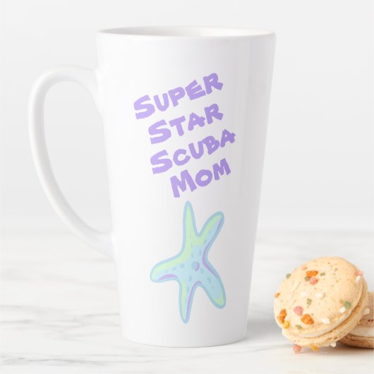 Super Star Scuba Mama Starfish Latte Tasse (Beispiel)