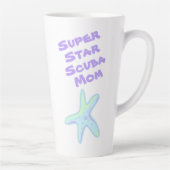 Super Star Scuba Mama Starfish Latte Tasse (Rechts)