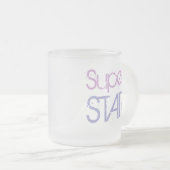 SUPER STAR Tasse (mattiertes Glas) (VorderseiteRechts)