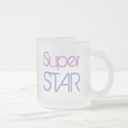 SUPER STAR Tasse (mattiertes Glas) (Rechts)