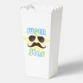 Super Star with sunglasses and mustache Geschenkschachtel (Rückseite)