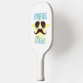 Super Star with sunglasses and mustache Pickleball Schläger (Links)