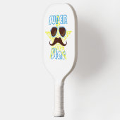 Super Star with sunglasses and mustache Pickleball Schläger (Links)
