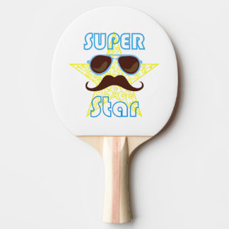 Super Star with sunglasses and mustache Tischtennis Schläger