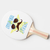 Super Star with sunglasses and mustache Tischtennis Schläger (Seitenansicht)