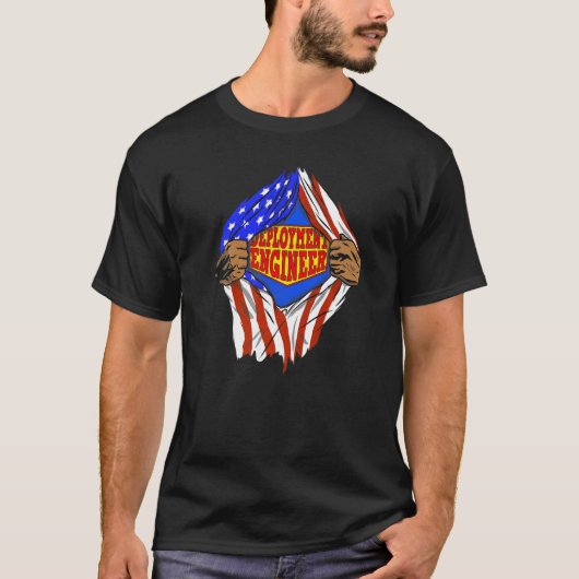 Super Stationierung Engineer Hero Job T-Shirt (Vorderseite)