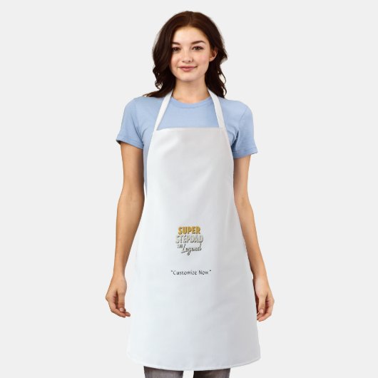 Super Step Dad the Legend Apron – BBQ Gift Schürze (Getragen)