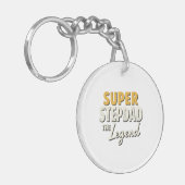 Super Step Dad the Legend Keychain Heartfelt Gift Schlüsselanhänger (Vorderseite links)