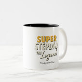 Super Step Dad the Legend Mug – Custom Gift Zweifarbige Tasse (VorderseiteRechts)