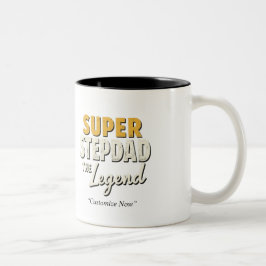 Super Step Dad the Legend Mug – Custom Gift Zweifarbige Tasse