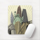 Super stilisiertes Stadtbild NYC Mousepad (Mit Mouse)