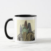 Super stilisiertes Stadtbild NYC Tasse (Links)