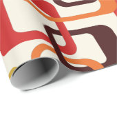 Super stilvolle und moderne Retro-60er 70er GIF Wr Geschenkpapier (Rolleneckpunkt)