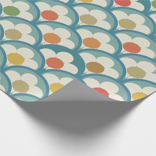 Super stilvolle und moderne Retro-60er 70er GIF Wr Geschenkpapier (Ecke)