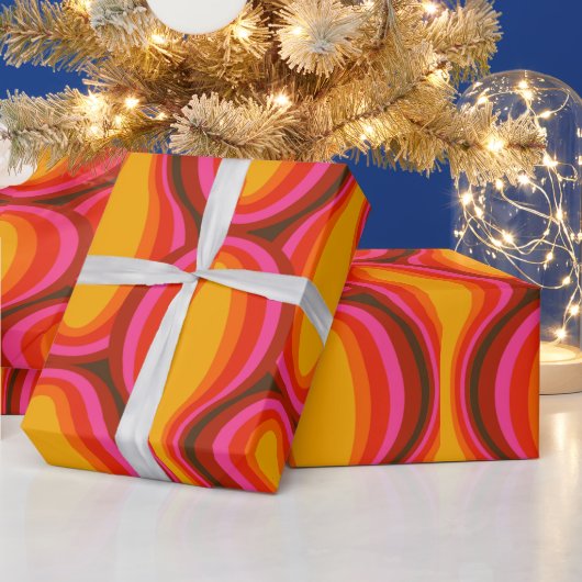 Super stilvolle und moderne Retro-60er 70er GIF Wr Geschenkpapier (Feiertage)