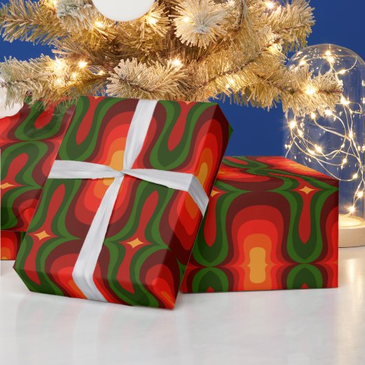 Super stilvolle und moderne Retro-60er 70er GIF Wr Geschenkpapier (Feiertage)