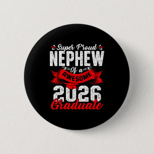 Super stolzer Neffe eines Absolventen von 2026 26 Button