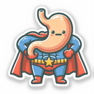 Super Stomach Aufkleber