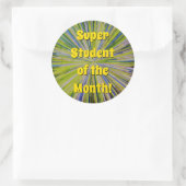 "Super Student des Monats!" Runder Aufkleber (Tasche)