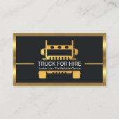 Super Stylish Gold Semi Truck Logistics Trucker Visitenkarte (Vorderseite)