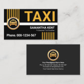 Super Stylish Yellow Taxi Lines Driving Visitenkarte (Vorne/Hinten)