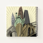 Super Stylisierte Cityscape NYC Notizblock (Rückseite)