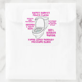 Super Sucker WC Spaß Quadratischer Aufkleber (Tasche)