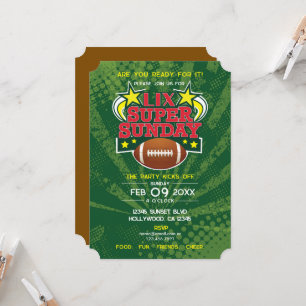 Super Sunday Football Party Einladung