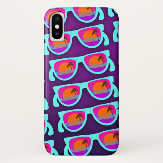 Super Sunset Shades Pattern Case-Mate iPhone Hülle (Rückseite)