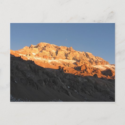 Super Sunset View, Mount Aconcagua, Argentinien Postkarte (Vorderseite)