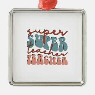 Super Super-Lehrer Ornament Aus Metall