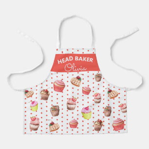 Super süße Chef-Bäckerin Farbige Cupcake-Back-Ausr Schürze